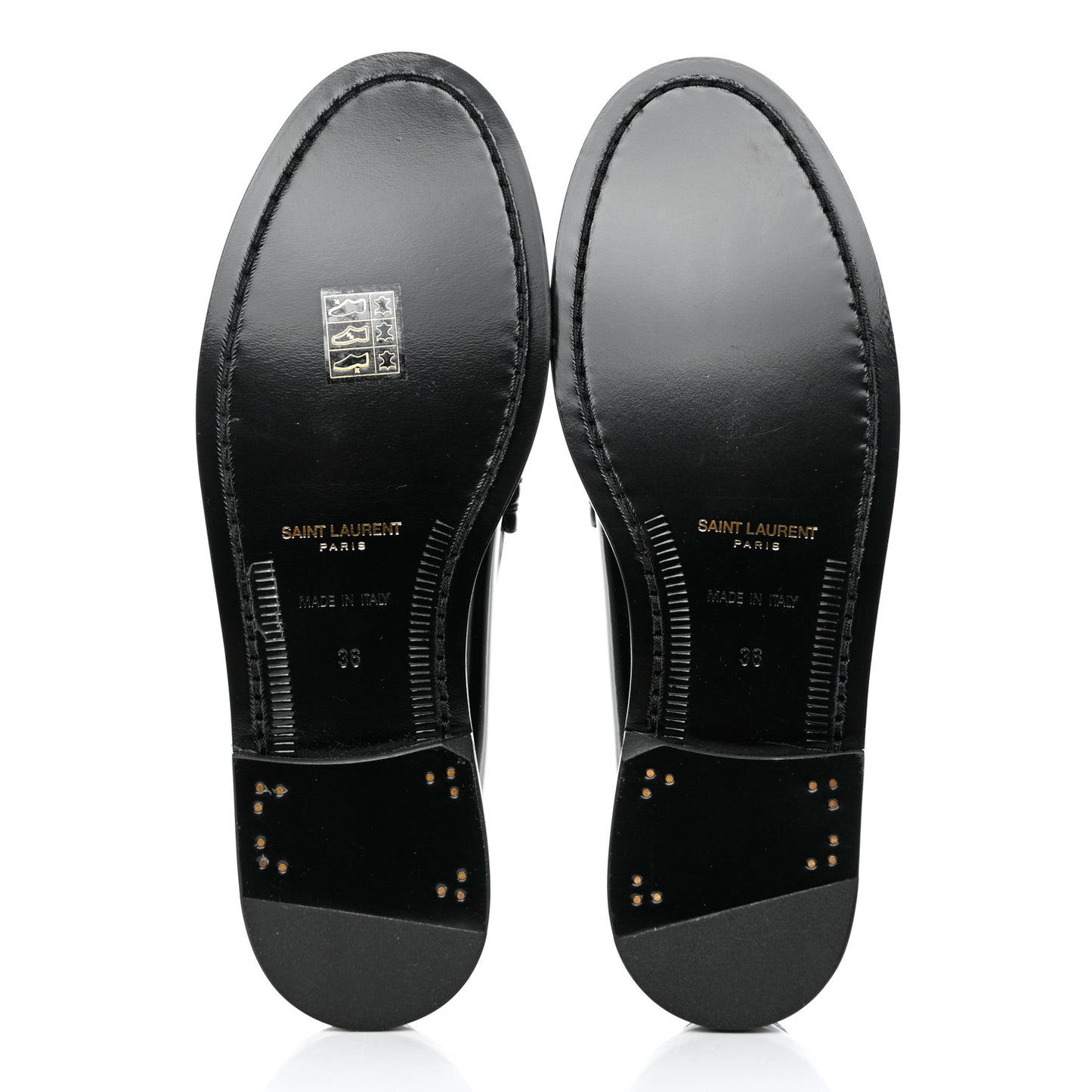 Calfskin Penny Loafers 36 Black
