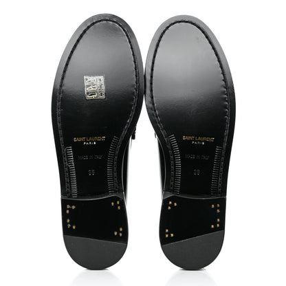 Saint Laurent Calfskin Penny Loafers 36 Black 5 of 8