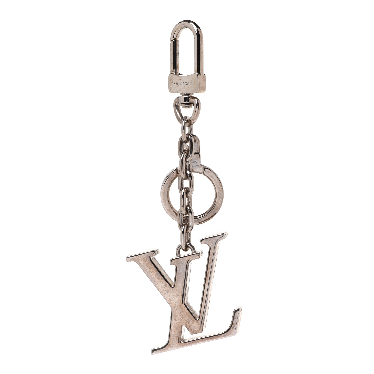 Louis Vuitton LV Facettes Bag Charm Key Holder Silver 1 of 3