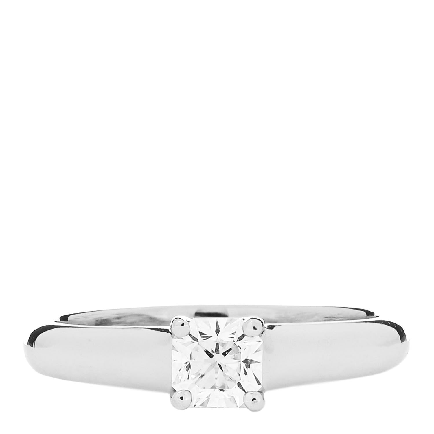 Tiffany Platinum Diamond .36 Lucida Engagement Ring 49 5 1 of 6