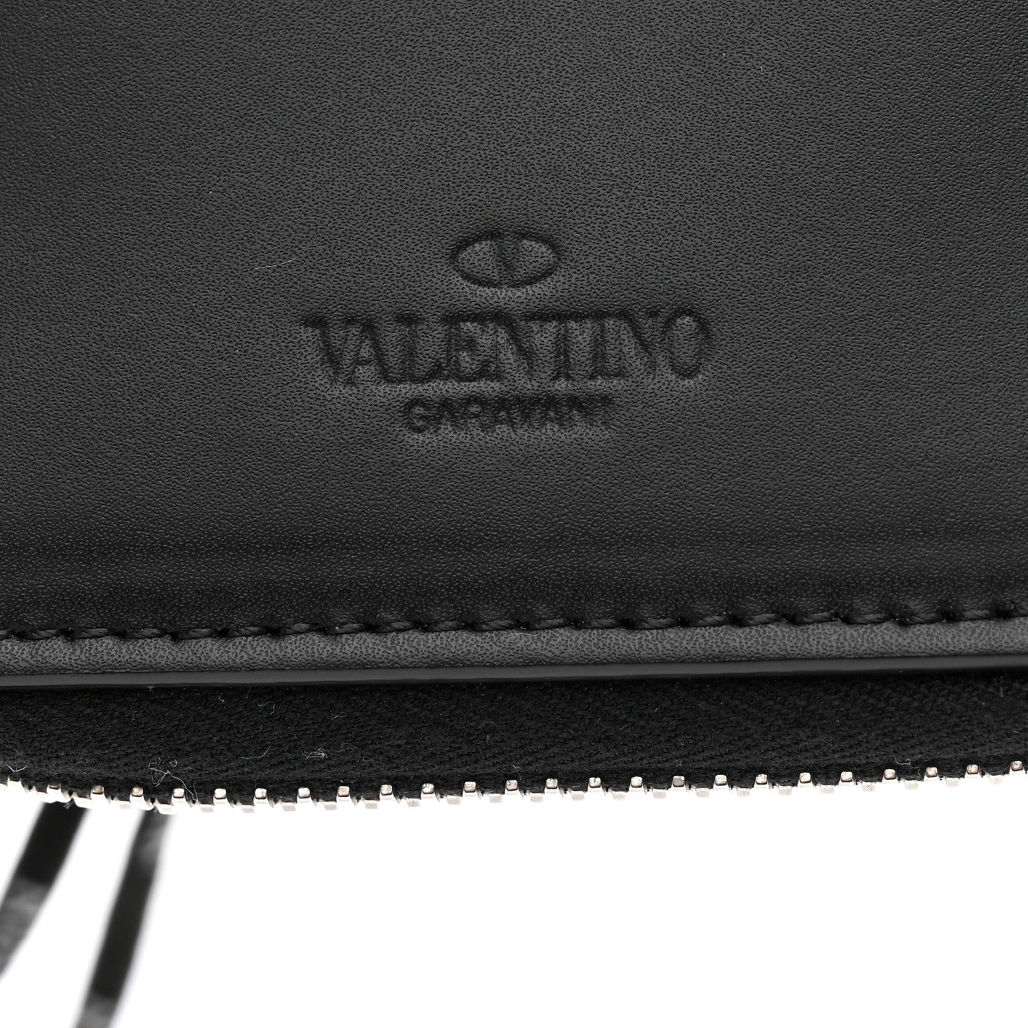 Valentino Garavani Calfskin VLTN Neck Strap Wallet Black 4 of 8