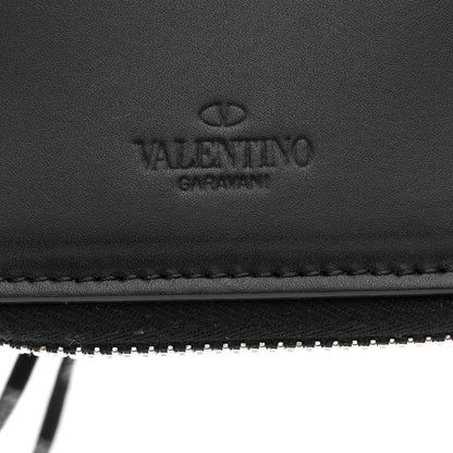 Valentino Garavani Calfskin VLTN Neck Strap Wallet Black 4 of 8