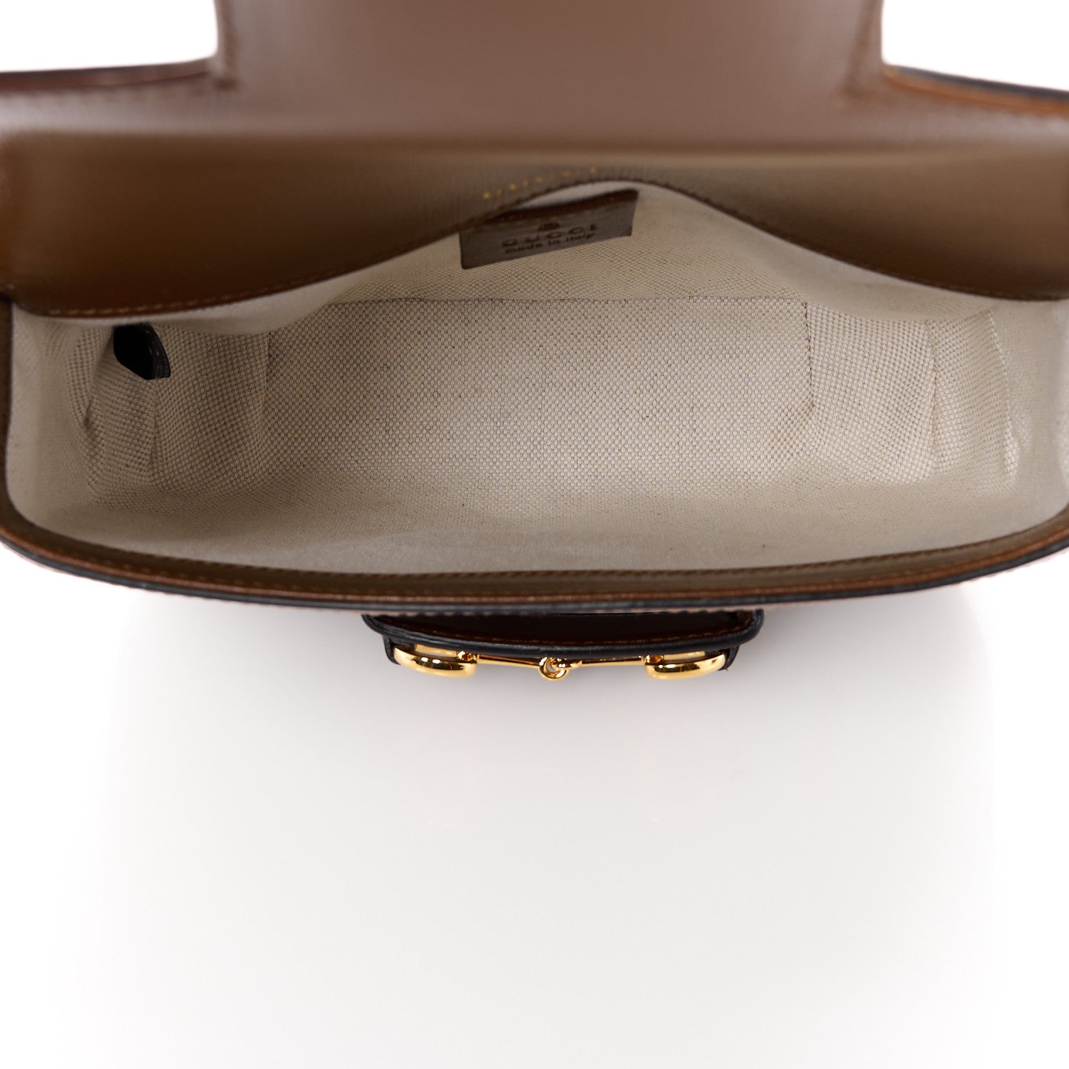 Gucci GG Supreme Monogram Web Mini Horsebit 1955 Shoulder Bag Beige Brown Sugar 5 of 13