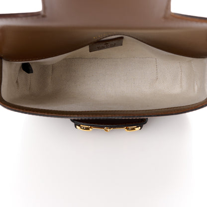 Gucci GG Supreme Monogram Web Mini Horsebit 1955 Shoulder Bag Beige Brown Sugar 5 of 13