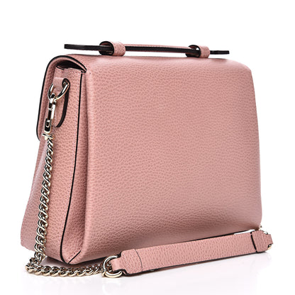 Gucci Dollar Calfskin Interlocking G Top Handle Shoulder Bag Soft Pink 3 of 9