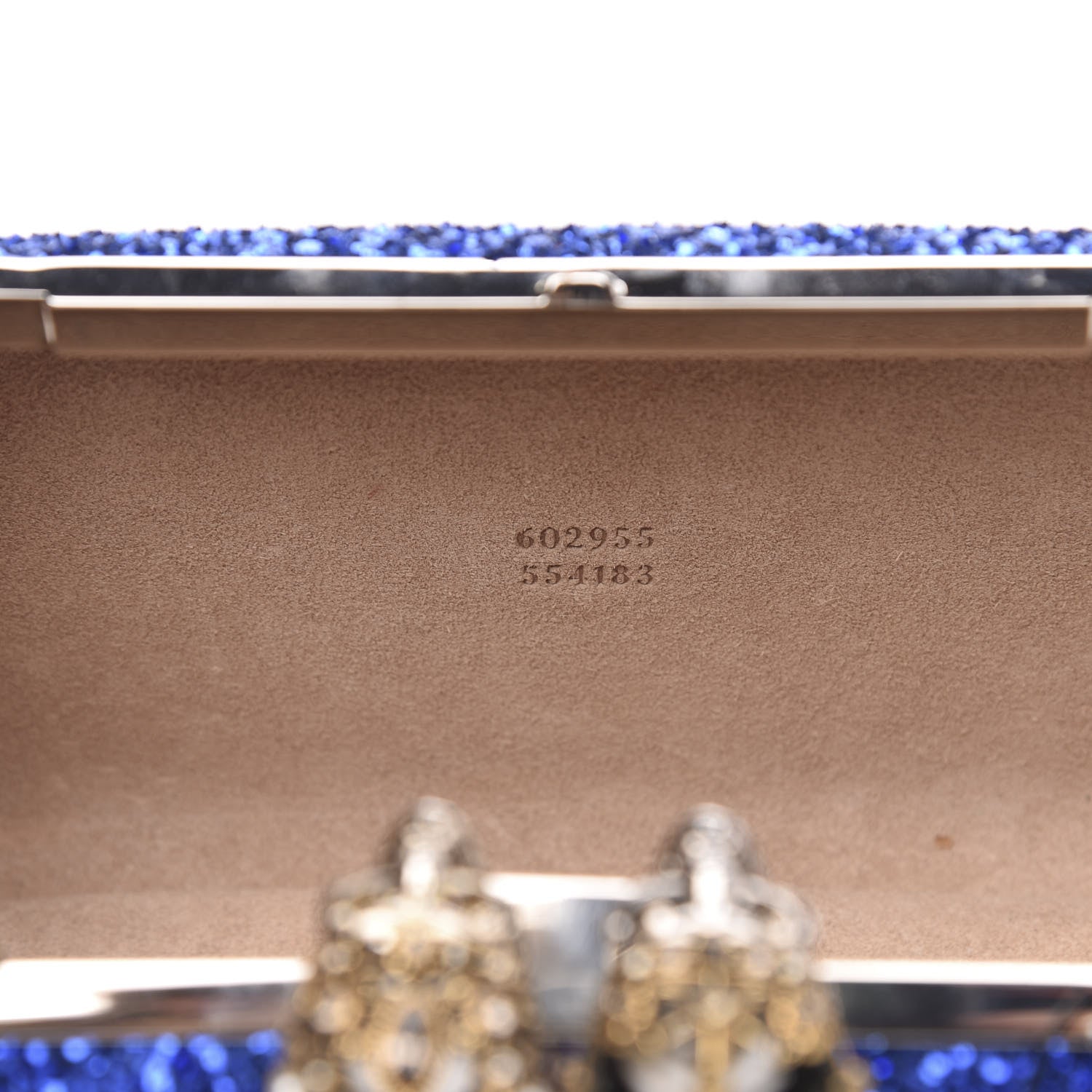 Alexander McQueen PVC Glitter Queen and King Skull Box Chain Clutch North Blue 7 of 10