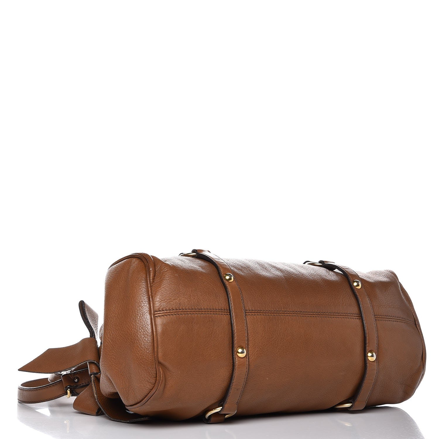 Miu Miu Vitello Medium Bow Bag Brown 4 of 12