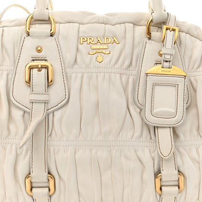 Prada Nappa Gaufre Shopping Satchel White 8 of 28