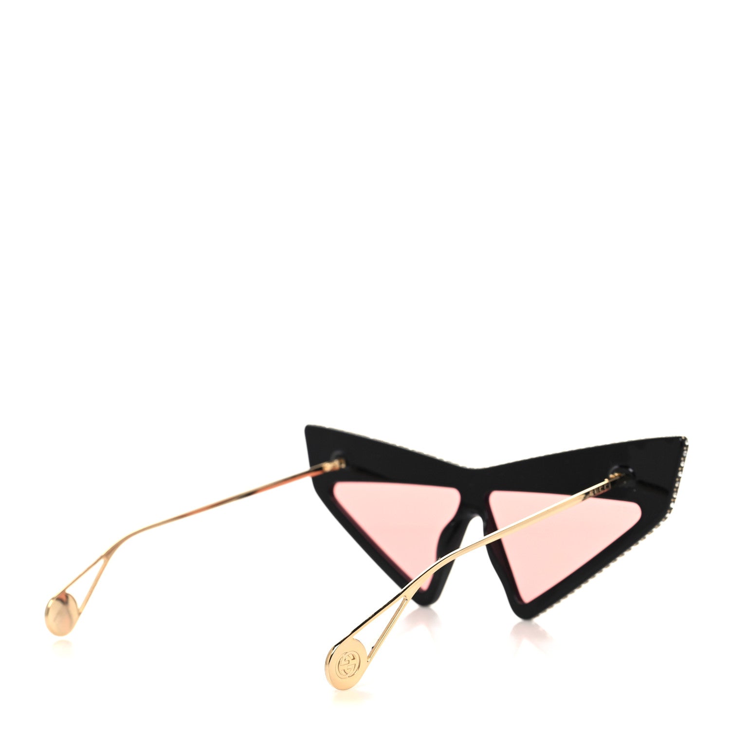 Gucci Acetate Crystal Geometric Sunglasses GG0430S Black 4 of 9