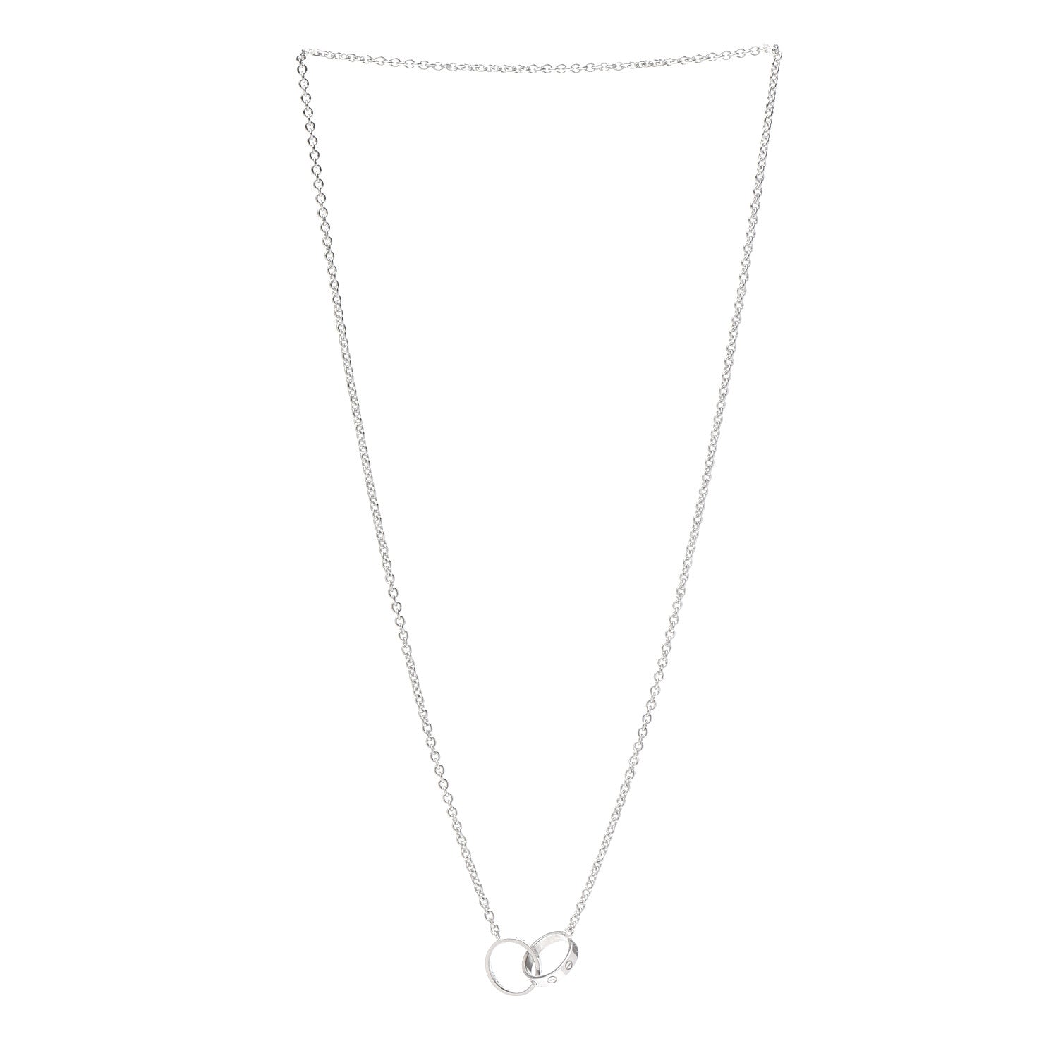 Cartier 18K White Gold Baby LOVE Necklace 3 of 8