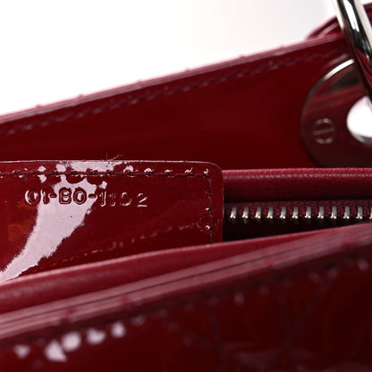 Christian Dior Patent Cannage Medium Lady Dior Red 7 of 12