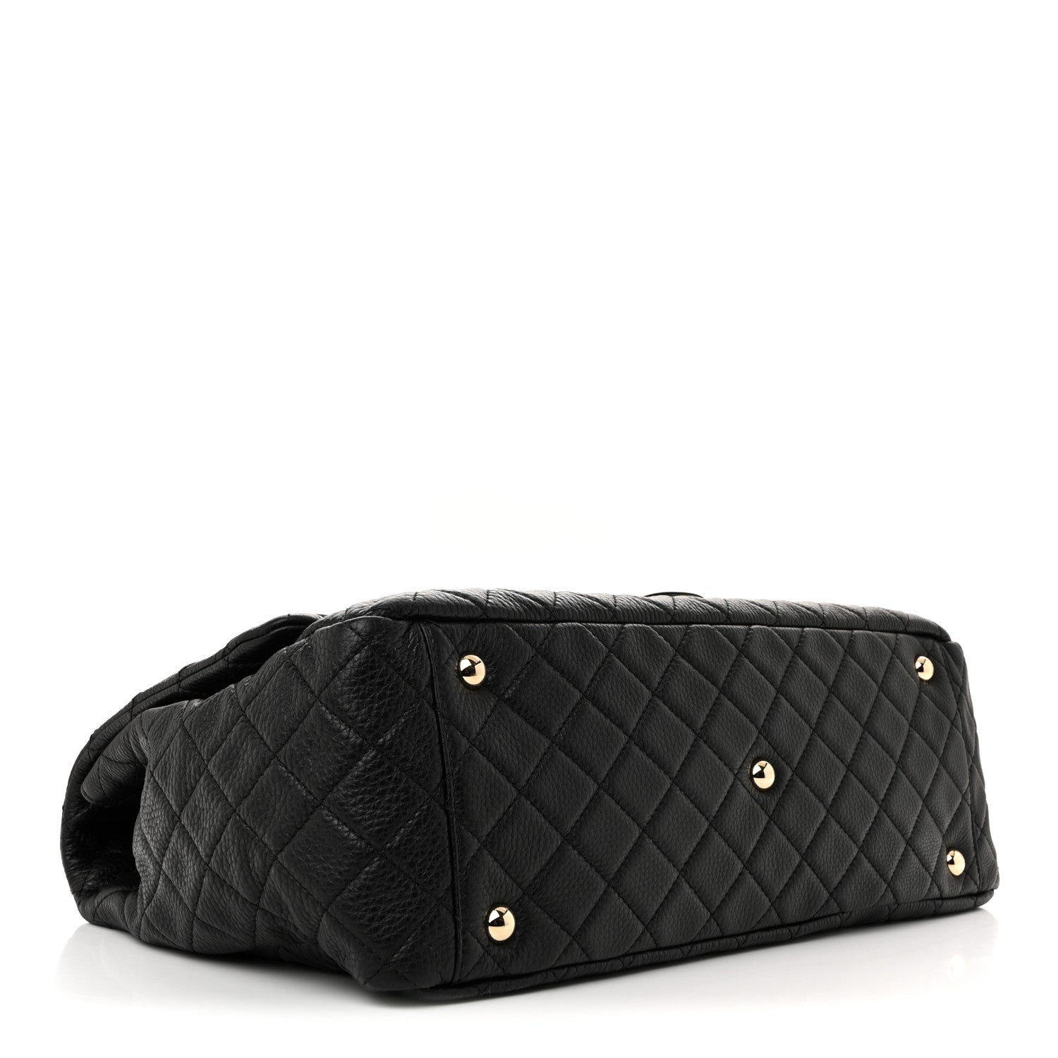 Chanel Calfskin Quilted XXL Travel Flap Bag Black 4 of 10