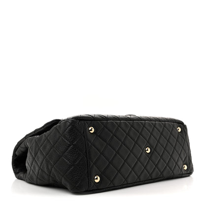 Chanel Calfskin Quilted XXL Travel Flap Bag Black 4 of 10