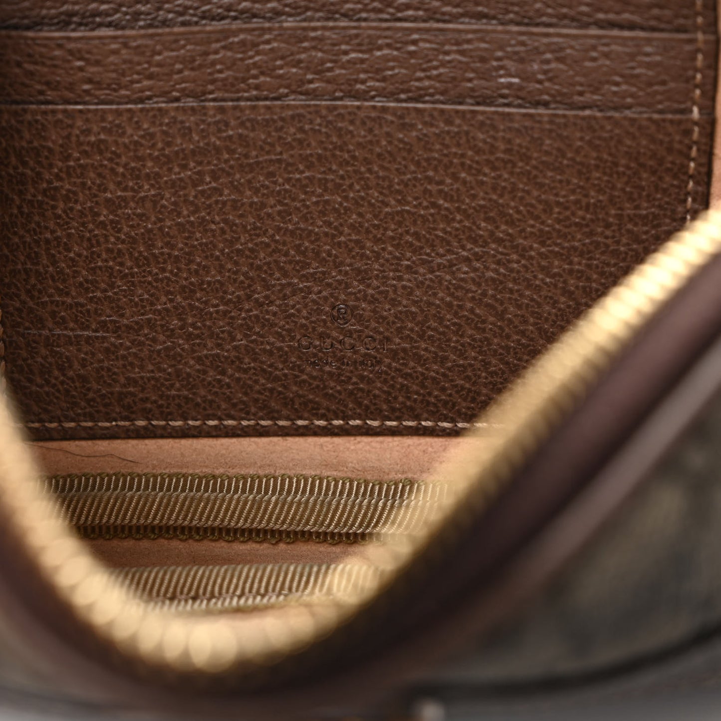 GG Supreme Monogram Ophidia Belted iPhone Case 75 30 Dark Brown