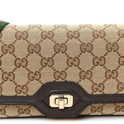 Gucci GG Monogram Small Luce Shoulder Bag Beige Ebony 6 of 8