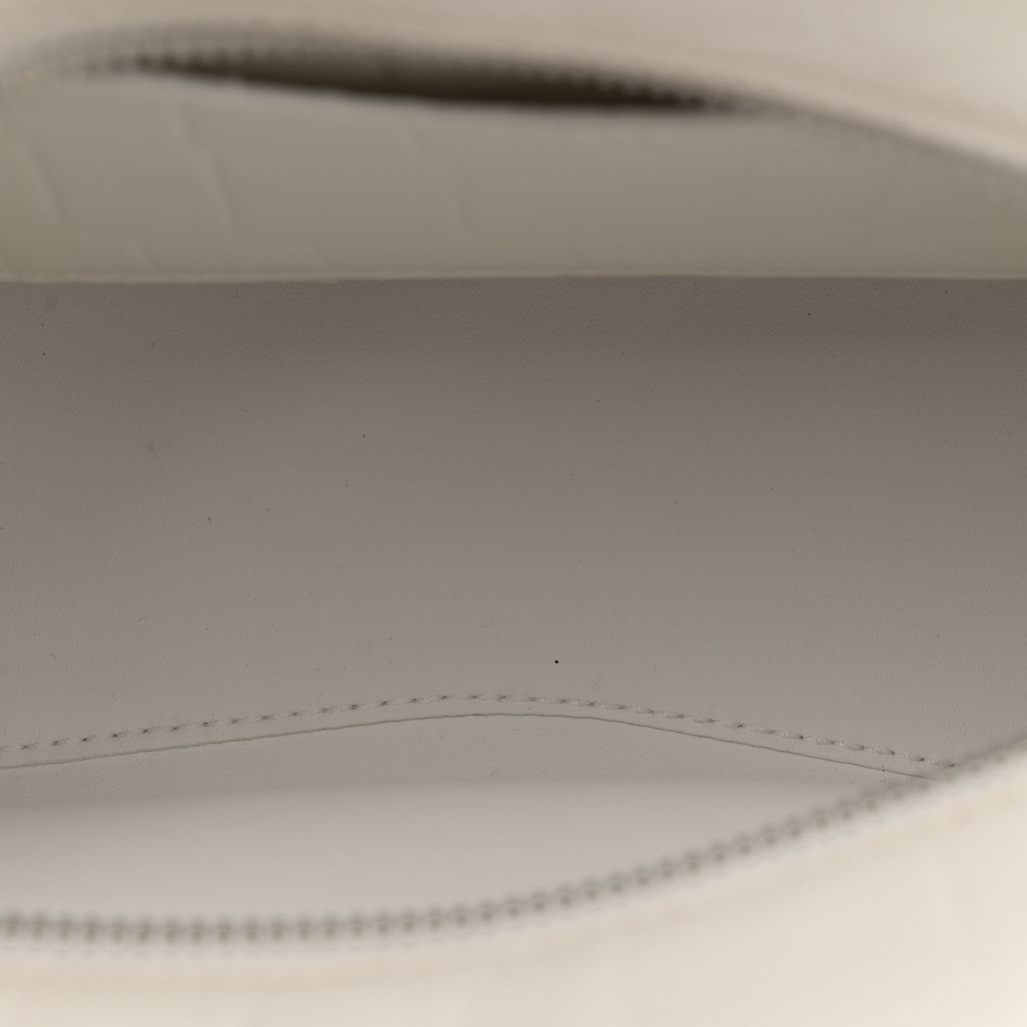 Balenciaga Semi Shiny Calfskin Crocodile Embossed Neo Classic Silver Hardware Mini City White 5 of 17