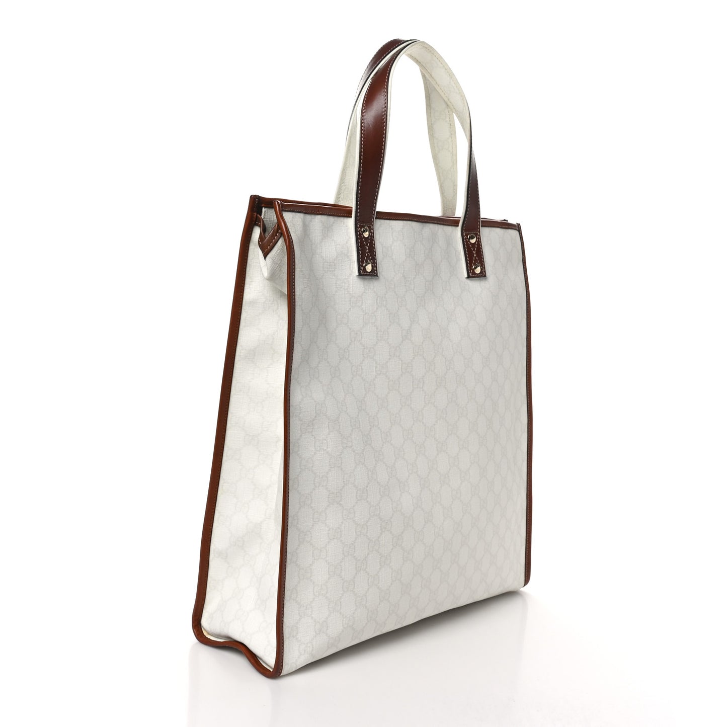 GG Plus Monogram Medium Signature Web Loop Tote White