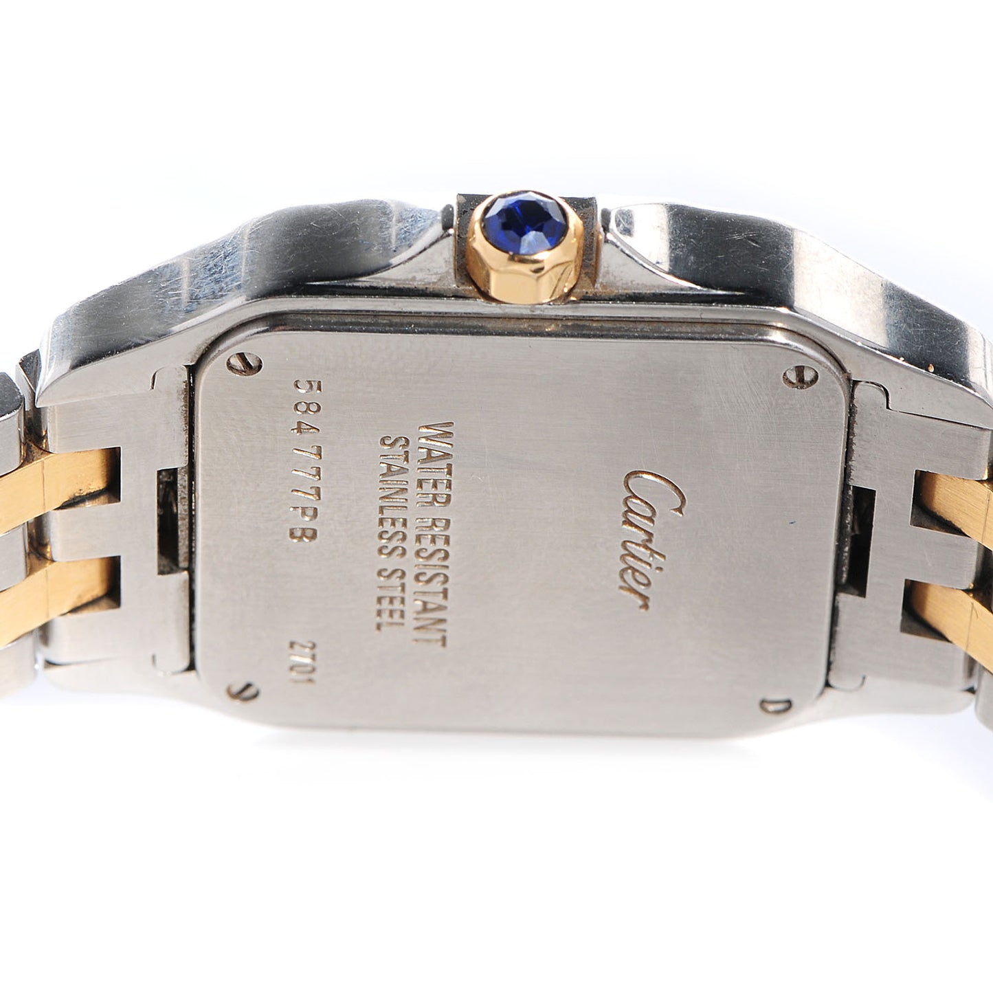 Stainless Steel 18K Yellow Gold 27mm Santos Demoiselle Quartz Watch