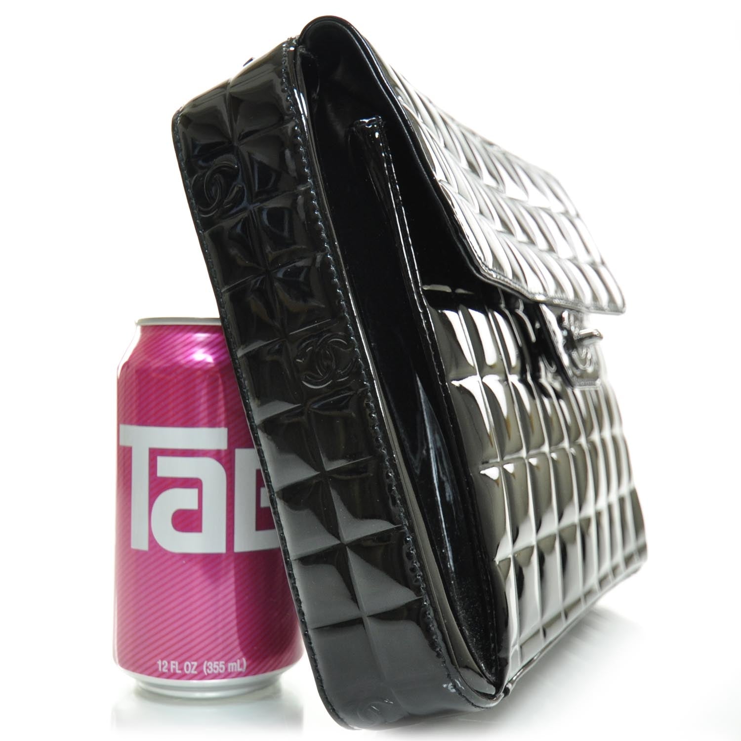 Chanel Patent Cube Handbag Black 3 of 8