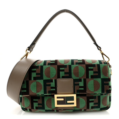 Fendi Fabric Tapestry Effect Fendi Dots Baguette Matcha Dove Multicolor 1 of 10