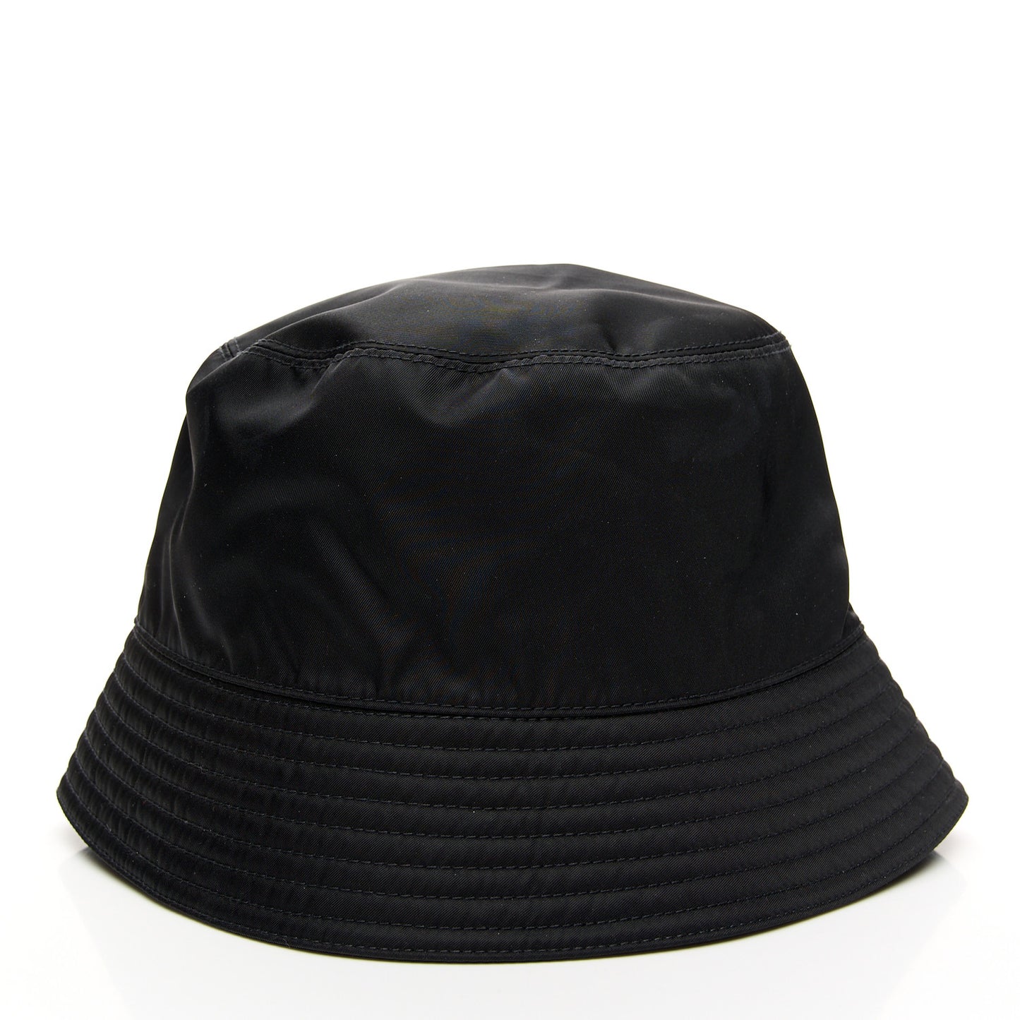 Re-Nylon Metal Triangle Logo Womens Bucket Hat S Black