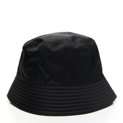 Prada Re-Nylon Metal Triangle Logo Womens Bucket Hat S Black 5 of 11