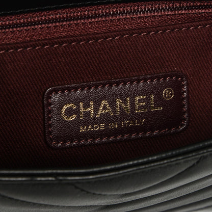 Chanel Lambskin Chevron Quilted Small Pyramid CC Flap Black 6 of 7