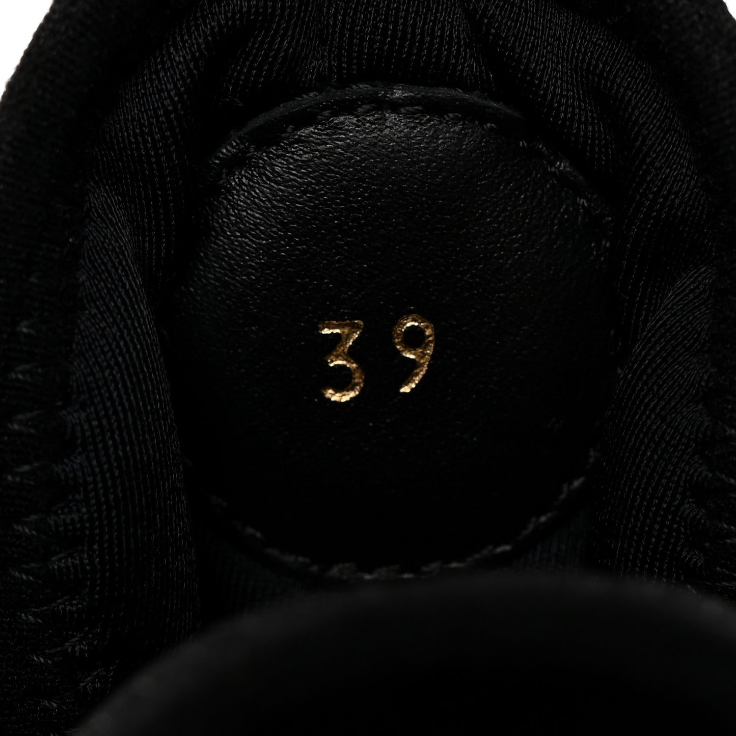 Calfskin Run Away Sneakers 39 Black