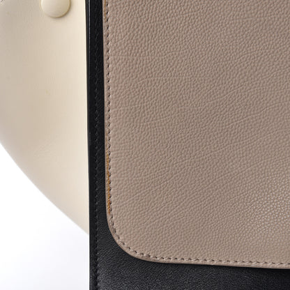 Celine Drummed Calfskin Medium Tri-Color Trapeze Light Khaki 12 of 25