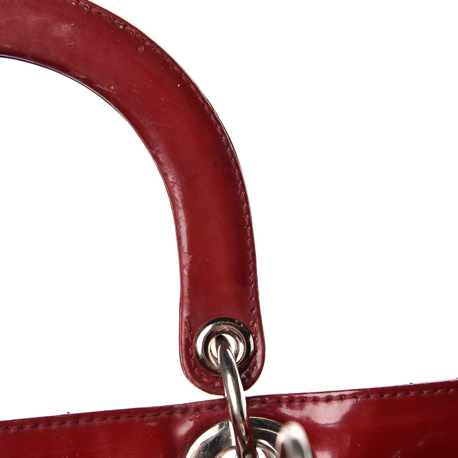 Christian Dior Patent Cannage Large Lady Dior Red 23 of 30