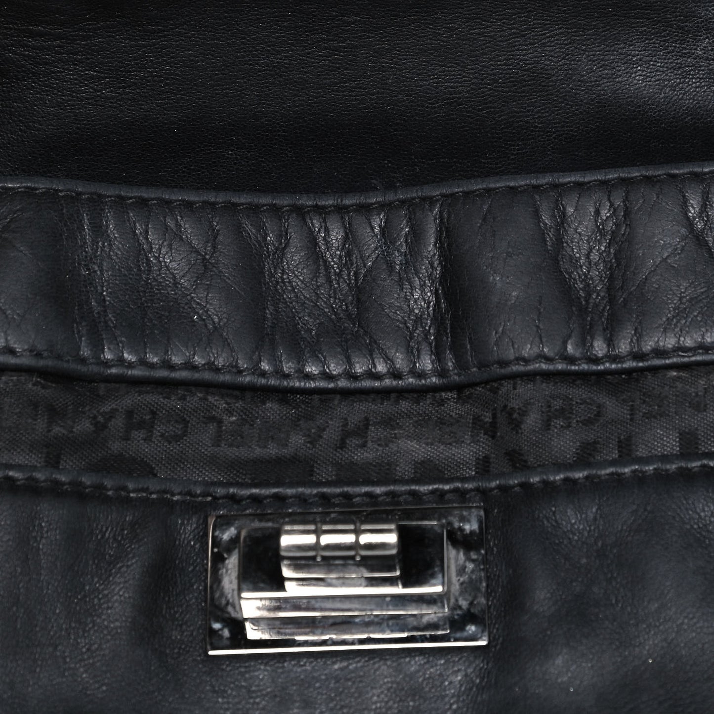 Lambskin Quilted Large Mademoiselle Flap Black