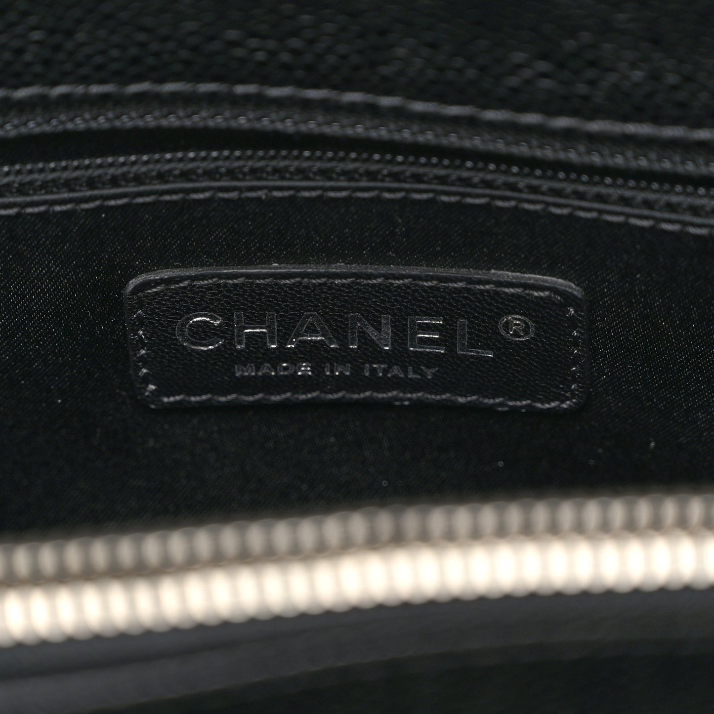 Caviar Quilted Grand Shopping Tote GST Black