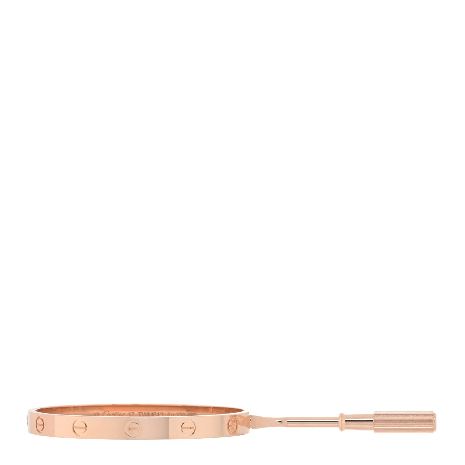 Cartier 18K Pink Gold LOVE Bracelet 17 3 of 5