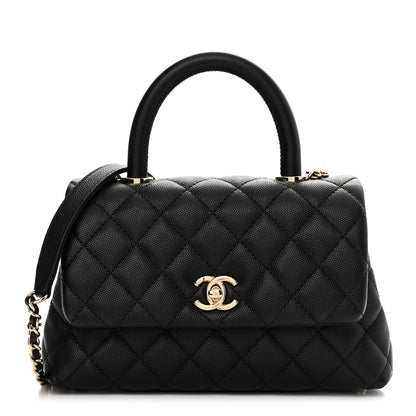 Chanel Caviar Quilted Mini Coco Handle Flap Black 1 of 12