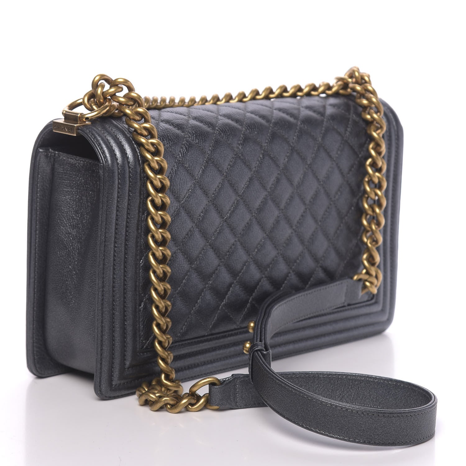 Chanel Pearl Calfskin New Medium Boy Flap Grey 3 of 11