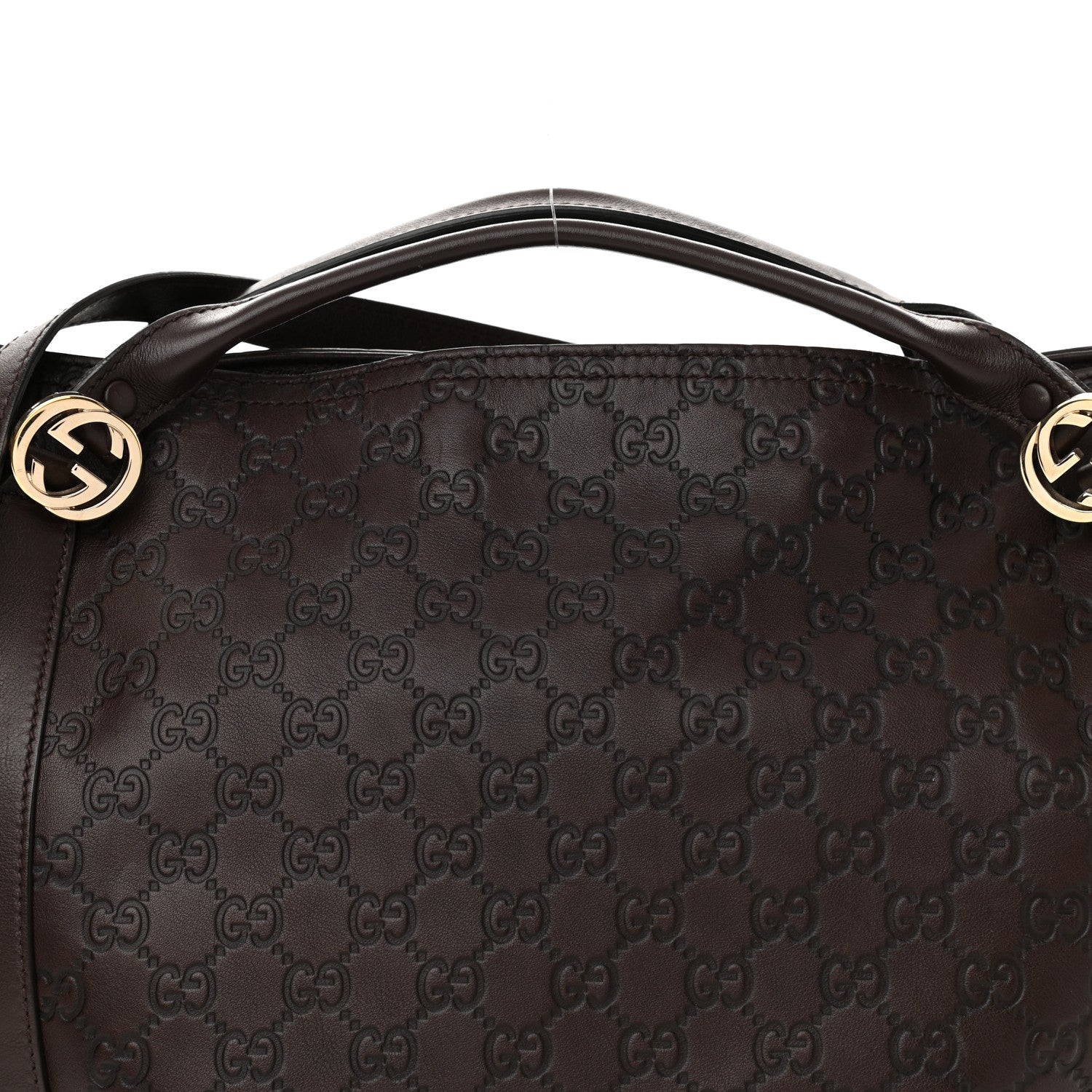 Gucci Guccissima Medium Miss GG Top Handle Bag Dark Brown 8 of 12