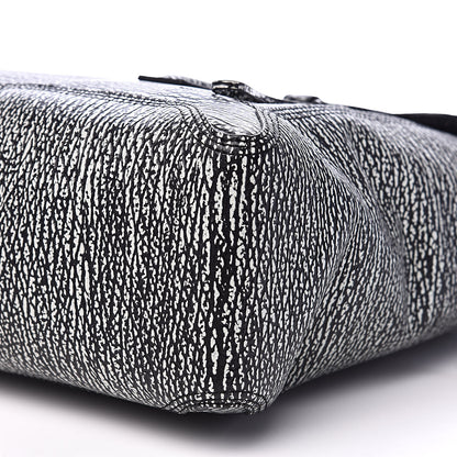 3.1 Phillip Lim 3.1 Textured Calfskin Large Pashli Satchel Black Cream 9 of 9