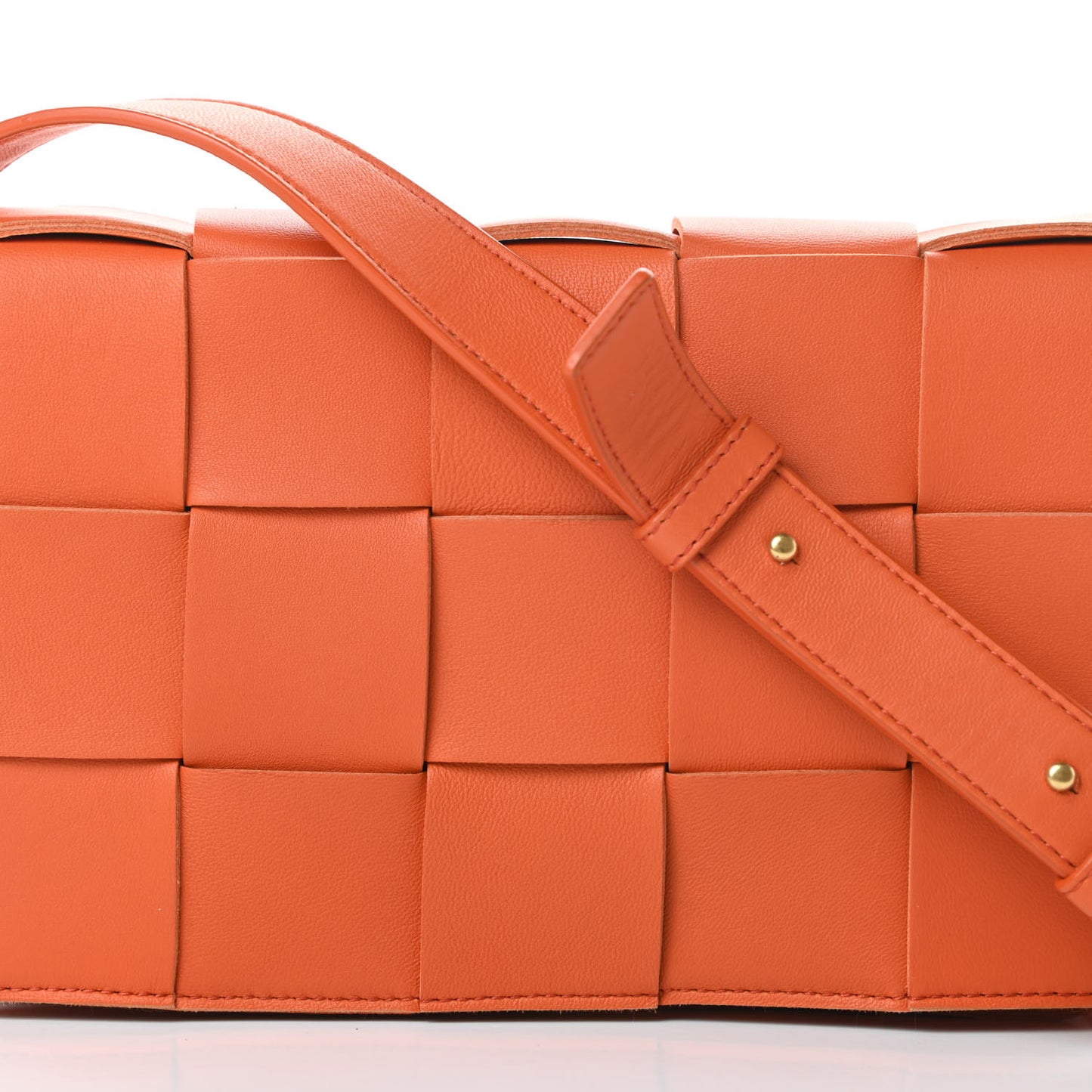 Nappa Maxi Intreccio Cassette Bag Burned Orange