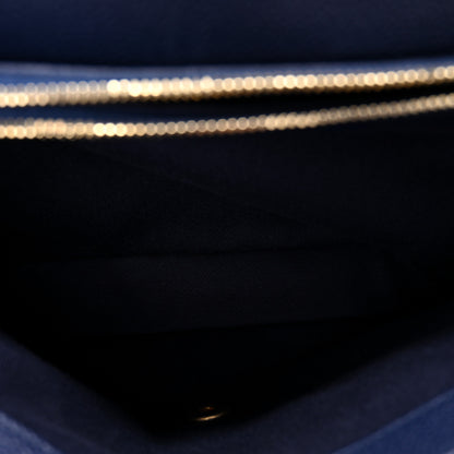 Chanel Caviar Diamond Stitched Top Handle Flap Navy 5 of 10