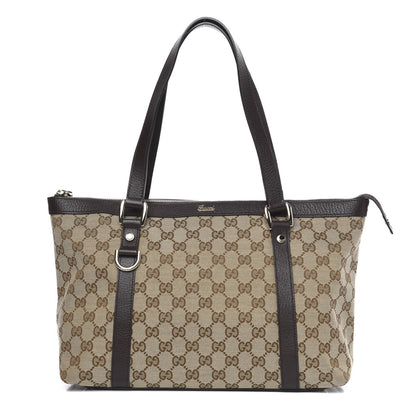 Gucci Monogram Medium Abbey Tote Dark Brown 1 of 9