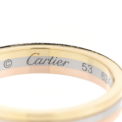 Cartier 18K Pink White Yellow Gold 3.5mm Vendome Louis Cartier Wedding Band Ring 53 6.5 4 of 4