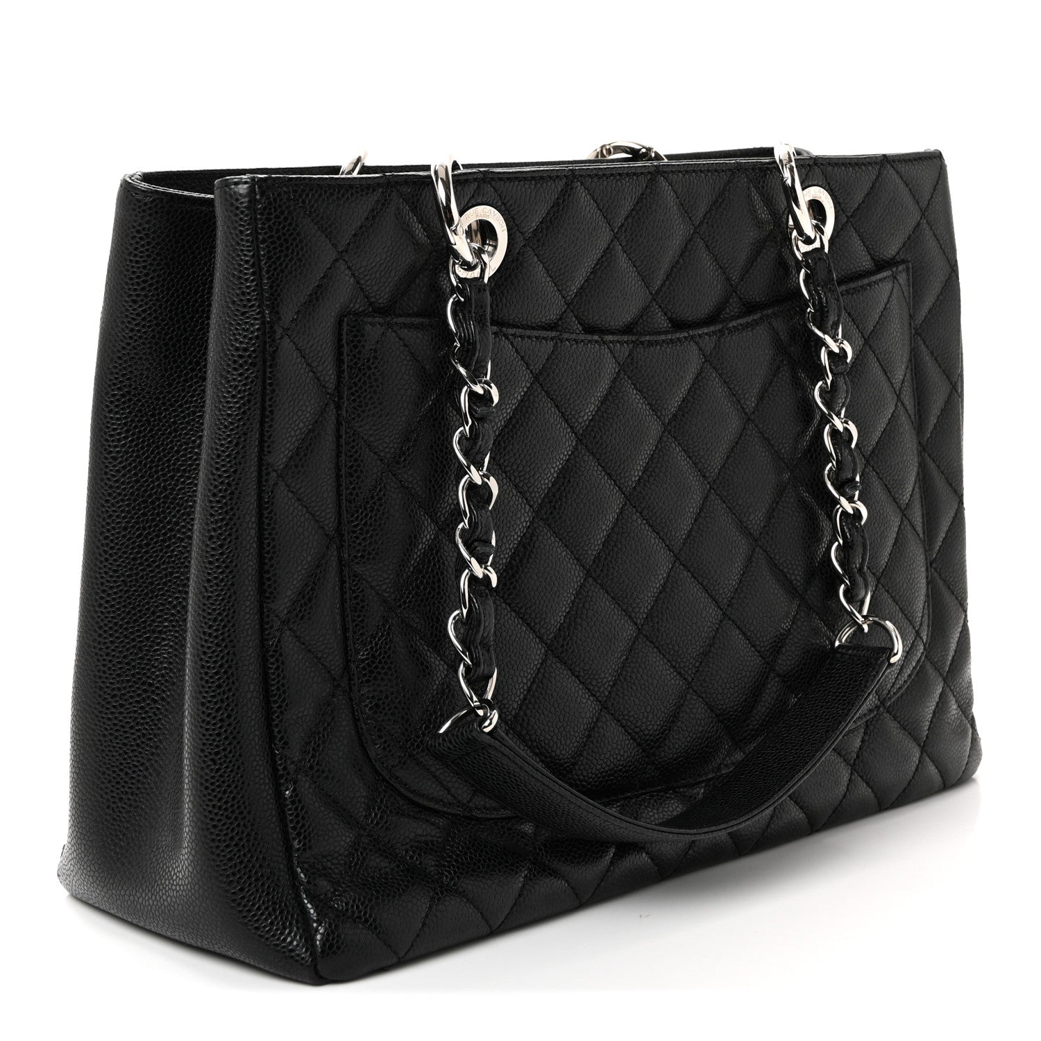 Chanel Caviar Quilted Grand Shopping Tote GST Black 3 of 10