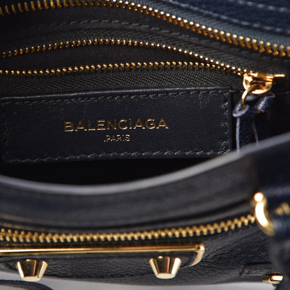 Balenciaga Chevre Gold Metallic Edge Hardware Mini City Bleu Nuit 7 of 9