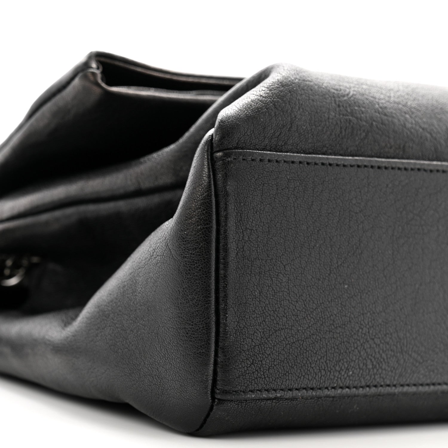 Saint Laurent Sheepskin Medium West Hollywood Monogram Fold-Over Bag Black 9 of 12