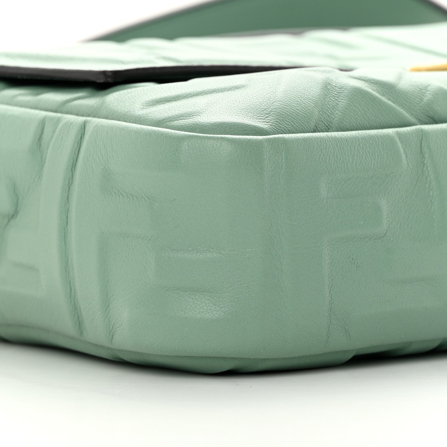 Fendi Nappa FF 1974 Embossed Baguette Menta 9 of 12