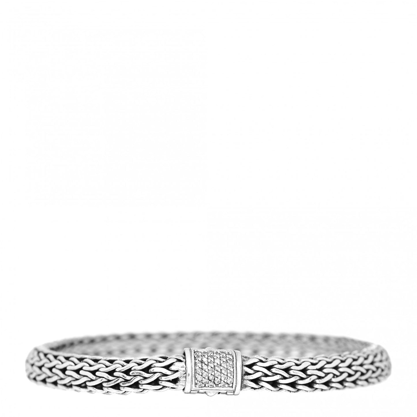 Sterling Silver Diamond 6.5mm Classic Chain Bracelet