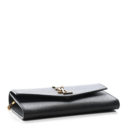 Saint Laurent Grain De Poudre Uptown Chain Wallet Black 3 of 7
