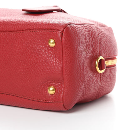 Prada Vitello Daino Bowler Scarlatto 10 of 12