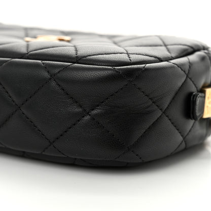 Chanel Lambskin Quilted Camera Bag Black 11 of 12