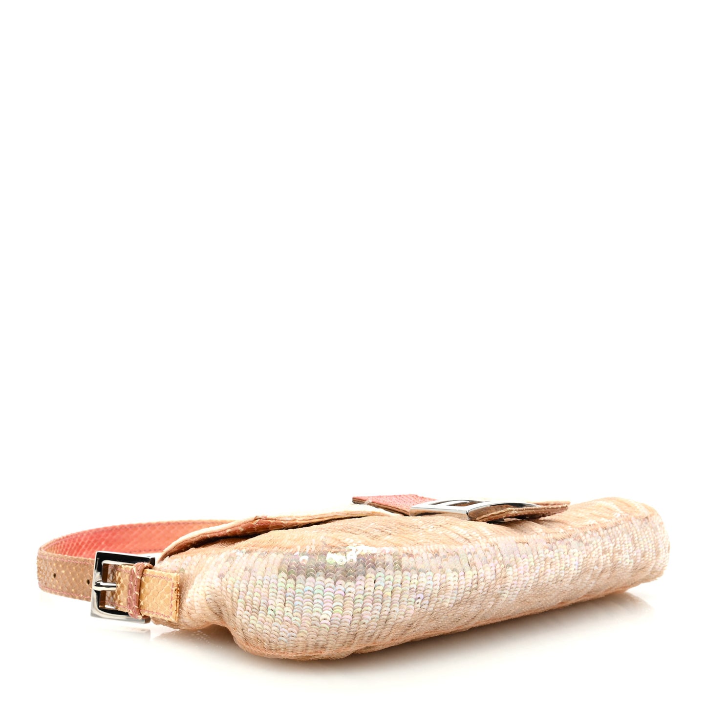 Snakeskin Sequins Baguette Pink